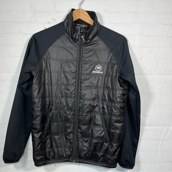 Rossignol Quilted Light Puffer Jacket Womens Size 14 Black Lightweight - Picture 1 of 12